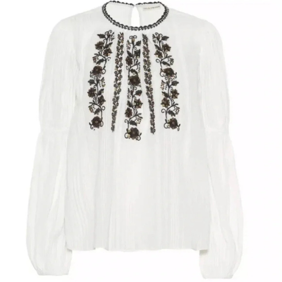 ULLA JOHNSON NWT Vida Embroidered Blouse Top - Picture 2 of 10